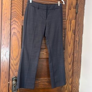 Loft 6P Julie trouser, navy and purple plaid